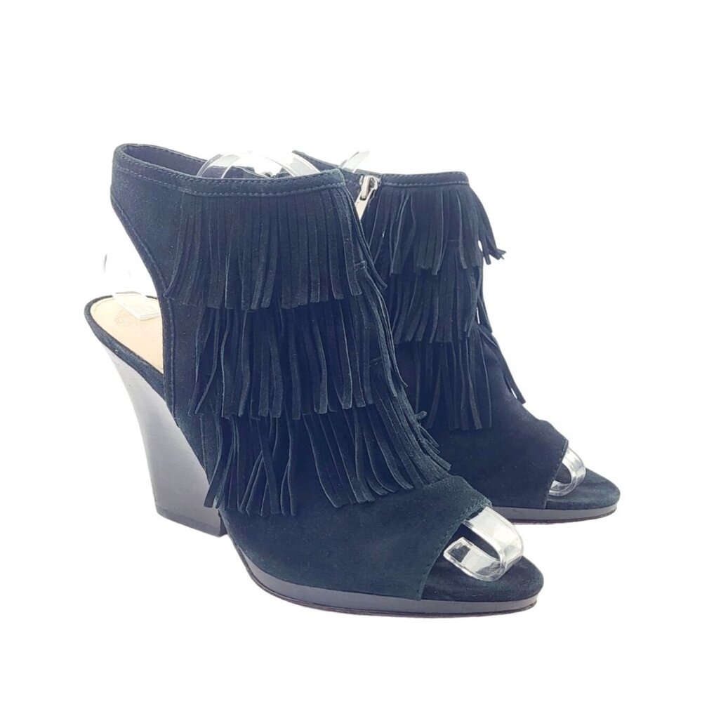 Vince Camuto Fringe Wedge Sandals -‎ Size 9.5
